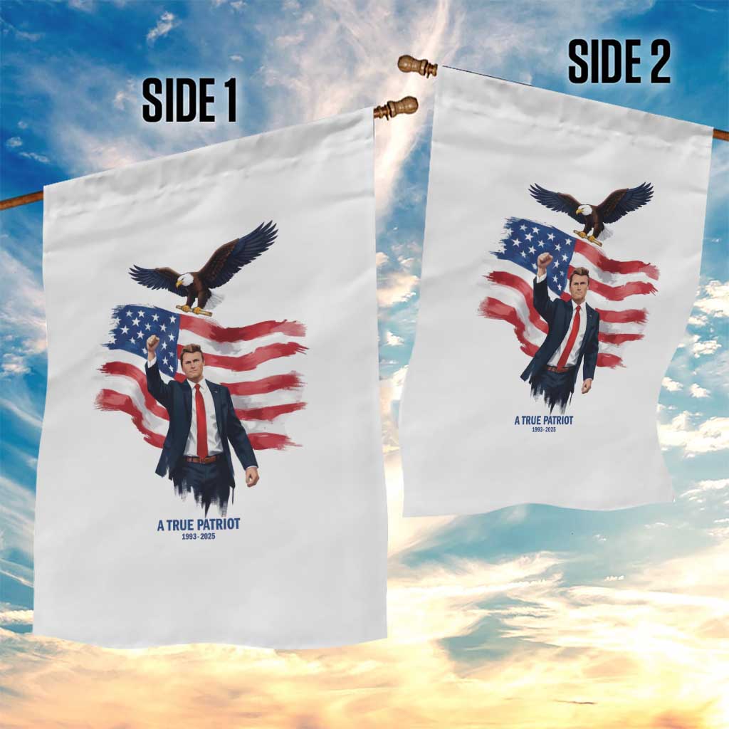 Charlie Kirk Tribute Garden Flag A True Patriot American Flag Patriotic Eagle - Wonder Print Shop