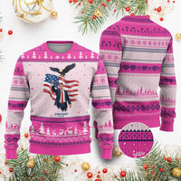 Charlie Kirk Tribute Ugly Christmas Sweater A True Patriot American Flag Patriotic Eagle - Wonder Print Shop