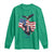 Charlie Kirk Tribute Long Sleeve Shirt A True Patriot American Flag Patriotic Eagle - Wonder Print Shop