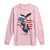 Charlie Kirk Tribute Long Sleeve Shirt A True Patriot American Flag Patriotic Eagle - Wonder Print Shop