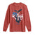 Charlie Kirk Tribute Long Sleeve Shirt A True Patriot American Flag Patriotic Eagle - Wonder Print Shop