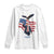 Charlie Kirk Tribute Long Sleeve Shirt A True Patriot American Flag Patriotic Eagle - Wonder Print Shop