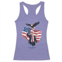 Charlie Kirk Tribute Racerback Tank Top A True Patriot American Flag Patriotic Eagle - Wonder Print Shop