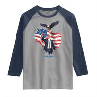 Charlie Kirk Tribute Raglan Shirt A True Patriot American Flag Patriotic Eagle - Wonder Print Shop
