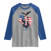 Charlie Kirk Tribute Raglan Shirt A True Patriot American Flag Patriotic Eagle - Wonder Print Shop
