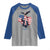 Charlie Kirk Tribute Raglan Shirt A True Patriot American Flag Patriotic Eagle - Wonder Print Shop