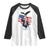 Charlie Kirk Tribute Raglan Shirt A True Patriot American Flag Patriotic Eagle - Wonder Print Shop