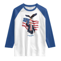 Charlie Kirk Tribute Raglan Shirt A True Patriot American Flag Patriotic Eagle - Wonder Print Shop