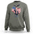 Charlie Kirk Tribute Sweatshirt A True Patriot American Flag Patriotic Eagle - Wonder Print Shop
