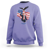 Charlie Kirk Tribute Sweatshirt A True Patriot American Flag Patriotic Eagle - Wonder Print Shop