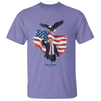 Charlie Kirk Tribute T Shirt A True Patriot American Flag Patriotic Eagle - Wonder Print Shop