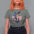 Charlie Kirk Tribute T Shirt For Women A True Patriot American Flag Patriotic Eagle - Wonder Print Shop