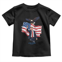 Charlie Kirk Tribute Toddler T Shirt A True Patriot American Flag Patriotic Eagle - Wonder Print Shop