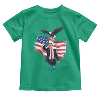 Charlie Kirk Tribute Toddler T Shirt A True Patriot American Flag Patriotic Eagle - Wonder Print Shop