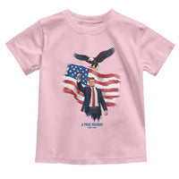 Charlie Kirk Tribute Toddler T Shirt A True Patriot American Flag Patriotic Eagle - Wonder Print Shop