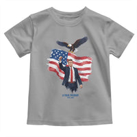 Charlie Kirk Tribute Toddler T Shirt A True Patriot American Flag Patriotic Eagle - Wonder Print Shop