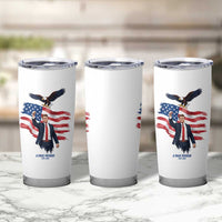 Charlie Kirk Tribute Tumbler Cup A True Patriot American Flag Patriotic Eagle - Wonder Print Shop