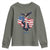 Charlie Kirk Tribute Youth Sweatshirt A True Patriot American Flag Patriotic Eagle - Wonder Print Shop