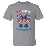 Red White and Blueberries T Shirt Retro Coquette Bow Vintage American Flag - Wonder Print Shop