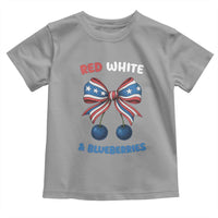 Red White and Blueberries Toddler T Shirt Retro Coquette Bow Vintage American Flag - Wonder Print Shop