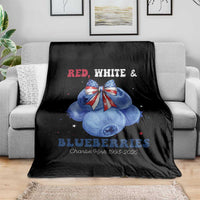 Red White and Blueberries Throw Blanket Charlie Kirk Tribute 1993 2025 Memorial - Wonder Print Shop