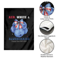 Red White and Blueberries Garden Flag Charlie Kirk Tribute 1993 2025 Memorial - Wonder Print Shop