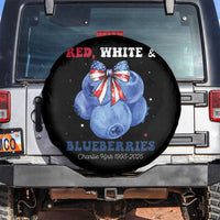 Red White and Blueberries Spare Tire Cover Charlie Kirk Tribute 1993 2025 Memorial - Wonder Print Shop