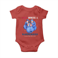 Red White and Blueberries Baby Onesie Charlie Kirk Tribute 1993 2025 Memorial - Wonder Print Shop