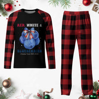 Red White and Blueberries Plaid Pajama Set Charlie Kirk Tribute 1993 2025 Memorial - Wonder Print Shop