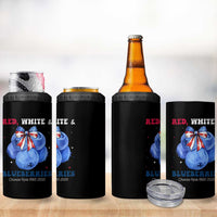 Red White and Blueberries 4 in 1 Can Cooler Tumbler Charlie Kirk Tribute 1993 2025 Memorial - Wonder Print Shop