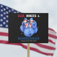 Red White and Blueberries Protest Sign Charlie Kirk Tribute 1993 2025 Memorial - Wonder Print Shop