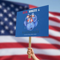 Red White and Blueberries Protest Sign Charlie Kirk Tribute 1993 2025 Memorial - Wonder Print Shop