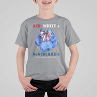 Red White and Blueberries T Shirt For Kid Charlie Kirk Tribute 1993 2025 Memorial - Wonder Print Shop