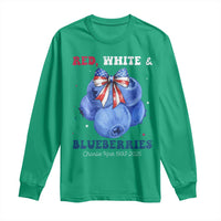 Red White and Blueberries Long Sleeve Shirt Charlie Kirk Tribute 1993 2025 Memorial - Wonder Print Shop