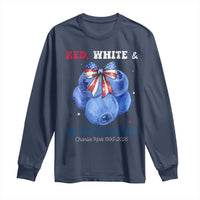 Red White and Blueberries Long Sleeve Shirt Charlie Kirk Tribute 1993 2025 Memorial - Wonder Print Shop