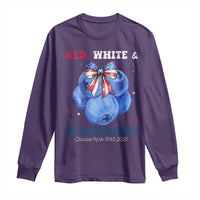 Red White and Blueberries Long Sleeve Shirt Charlie Kirk Tribute 1993 2025 Memorial - Wonder Print Shop