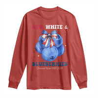 Red White and Blueberries Long Sleeve Shirt Charlie Kirk Tribute 1993 2025 Memorial - Wonder Print Shop