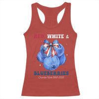 Red White and Blueberries Racerback Tank Top Charlie Kirk Tribute 1993 2025 Memorial - Wonder Print Shop