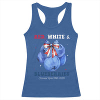 Red White and Blueberries Racerback Tank Top Charlie Kirk Tribute 1993 2025 Memorial - Wonder Print Shop