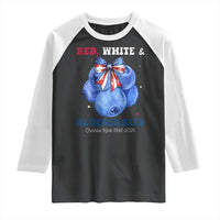 Red White and Blueberries Raglan Shirt Charlie Kirk Tribute 1993 2025 Memorial - Wonder Print Shop
