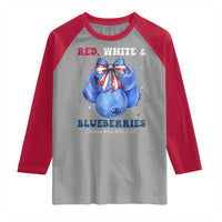 Red White and Blueberries Raglan Shirt Charlie Kirk Tribute 1993 2025 Memorial - Wonder Print Shop