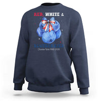 Red White and Blueberries Sweatshirt Charlie Kirk Tribute 1993 2025 Memorial - Wonder Print Shop