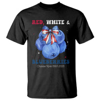 Red White and Blueberries T Shirt Charlie Kirk Tribute 1993 2025 Memorial - Wonder Print Shop