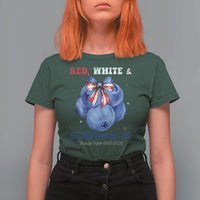 Red White and Blueberries T Shirt For Women Charlie Kirk Tribute 1993 2025 Memorial - Wonder Print Shop