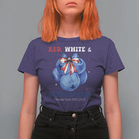 Red White and Blueberries T Shirt For Women Charlie Kirk Tribute 1993 2025 Memorial - Wonder Print Shop
