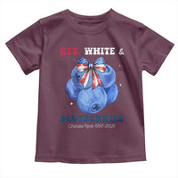 Red White and Blueberries Toddler T Shirt Charlie Kirk Tribute 1993 2025 Memorial - Wonder Print Shop