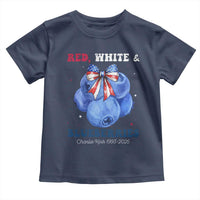 Red White and Blueberries Toddler T Shirt Charlie Kirk Tribute 1993 2025 Memorial - Wonder Print Shop