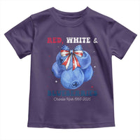 Red White and Blueberries Toddler T Shirt Charlie Kirk Tribute 1993 2025 Memorial - Wonder Print Shop