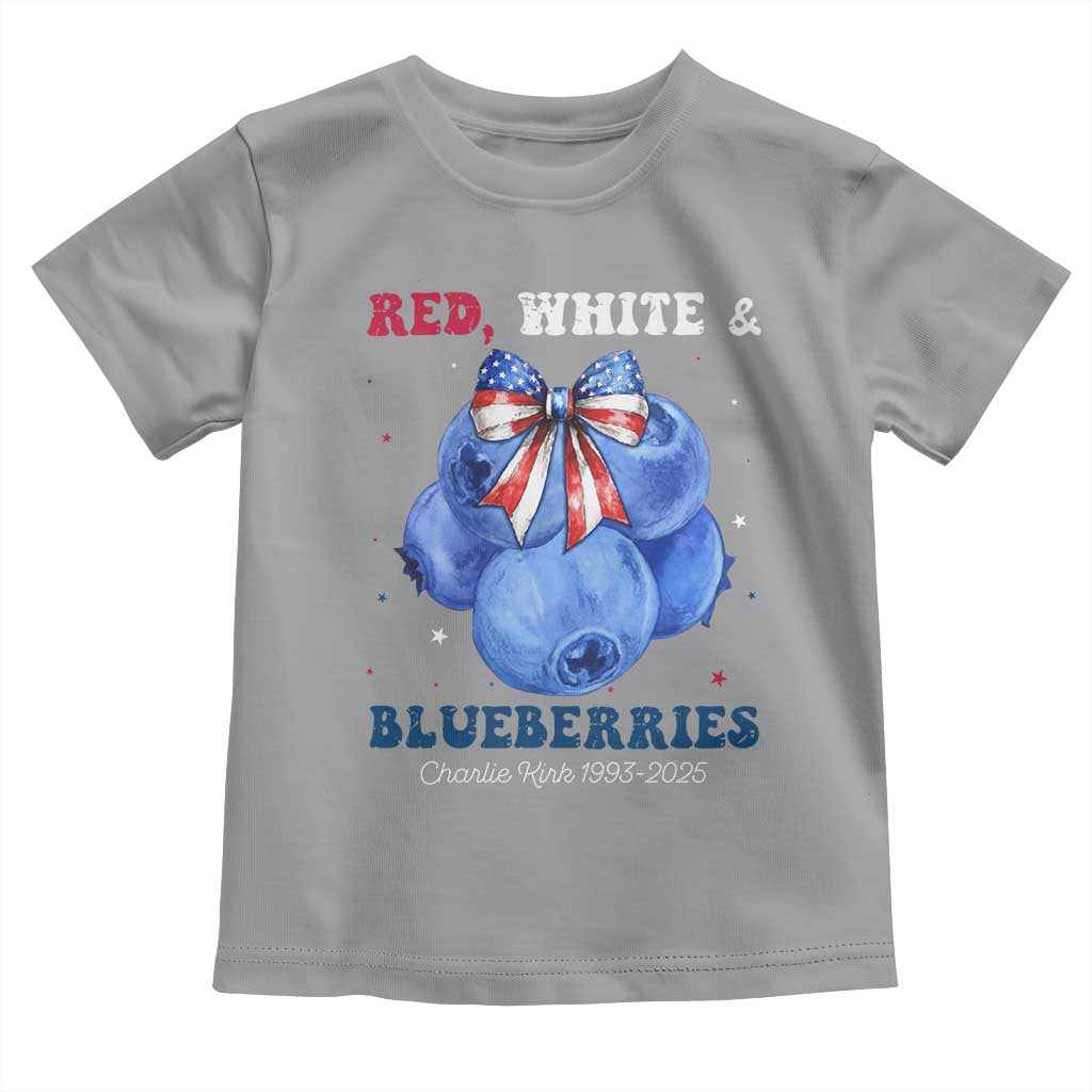 Red White and Blueberries Toddler T Shirt Charlie Kirk Tribute 1993 2025 Memorial - Wonder Print Shop