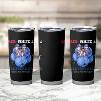 Red White and Blueberries Tumbler Cup Charlie Kirk Tribute 1993 2025 Memorial - Wonder Print Shop
